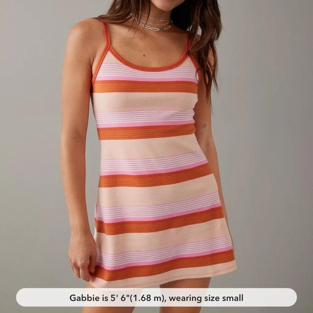 American Eagle Women's Cotton Blend A-Line Mini Dress